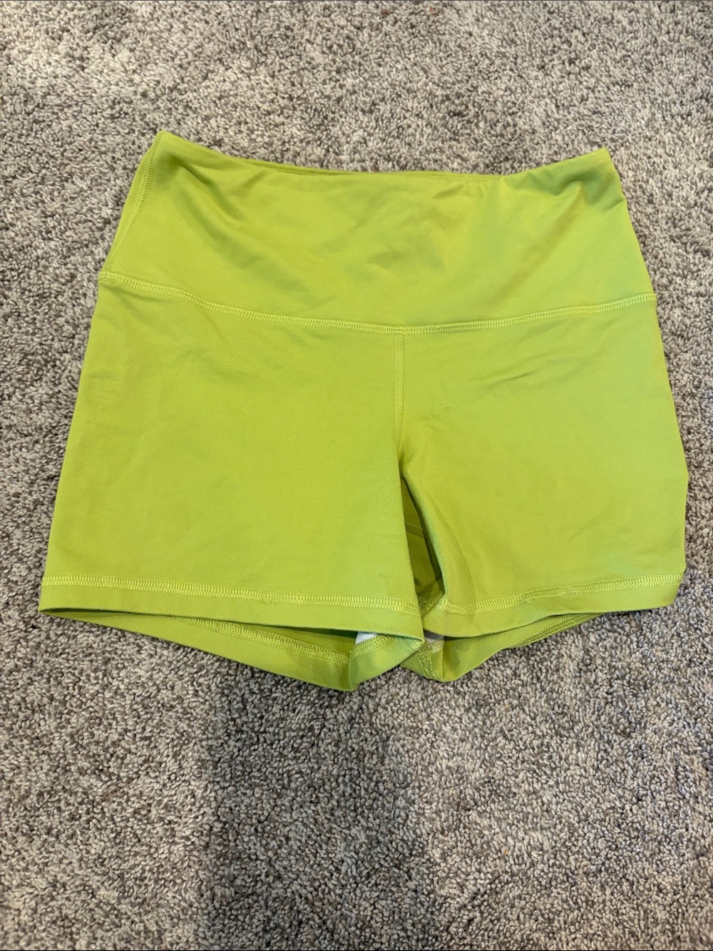 Fleo Women's Lime High-Waist Athletic Shorts